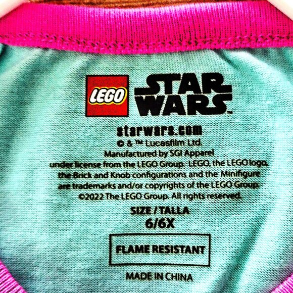 LEGO ~ Star Wars ~ Disney ~ Baby Yoda Nightgown ~ Sleep Shirt Girl's Sz 6-6X NWT - Picture 3 of 9